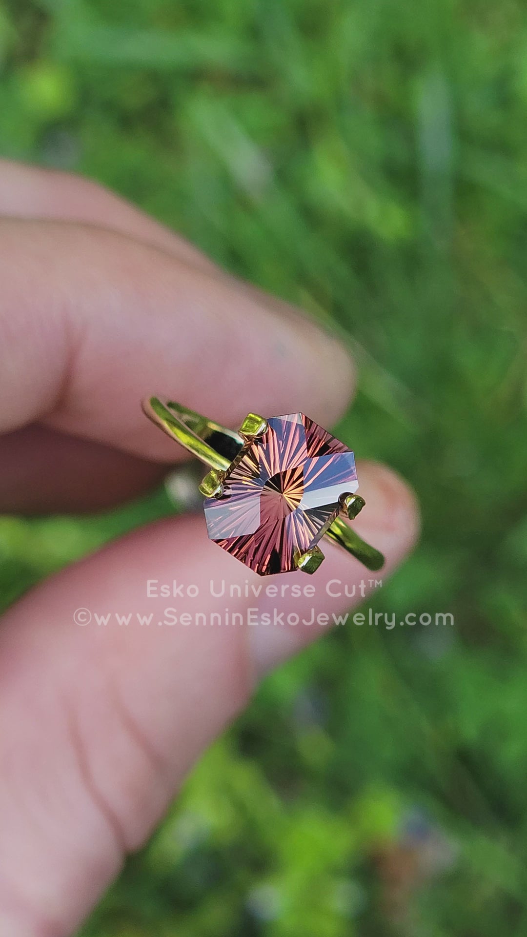 2.9 carat Sunset Tourmaline Rectangular Octagon - 9.7x7.3mm - Esko Universe Cut ™