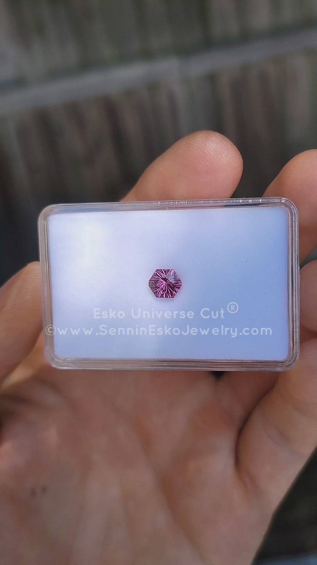 1.67 Carat Brilliant Pink Garnet Hexagonal Octagon - 7.3x6.2mm - Esko Universe Cut ®