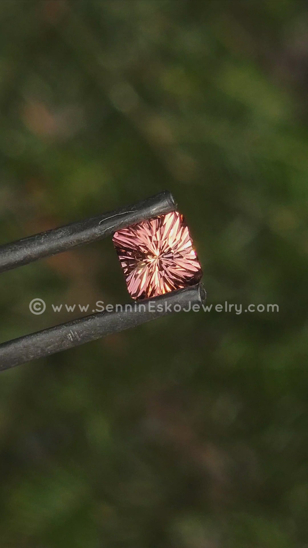 1.3 Carat Peachy Pink Tourmaline Square Octagon - 6.2x7.9mm - Esko Universe Cut ™