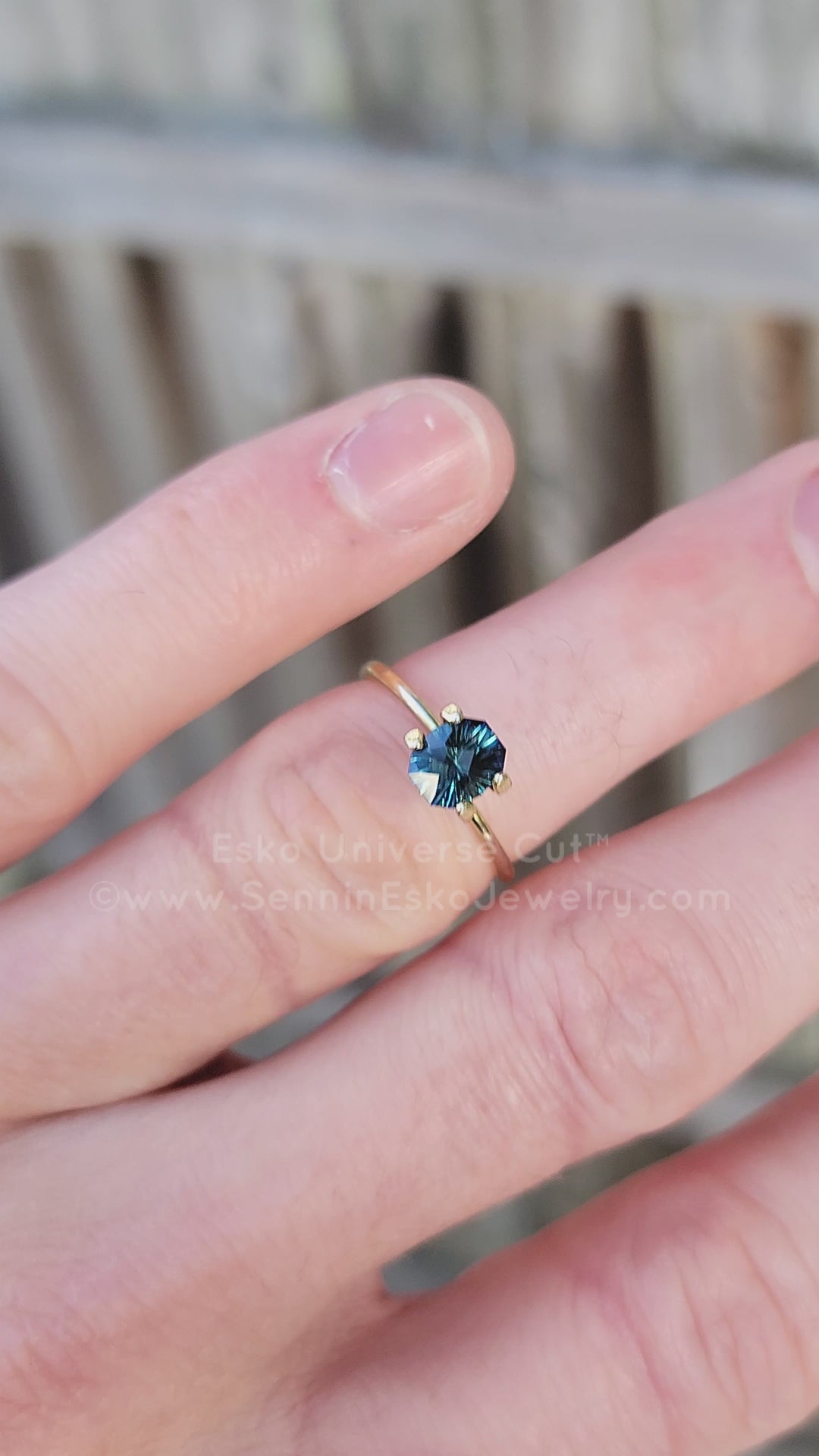 1.33 Carat Deep Parti Sapphire Do-Decagon - 6.6x5.7mm - Esko Universe Cut ™