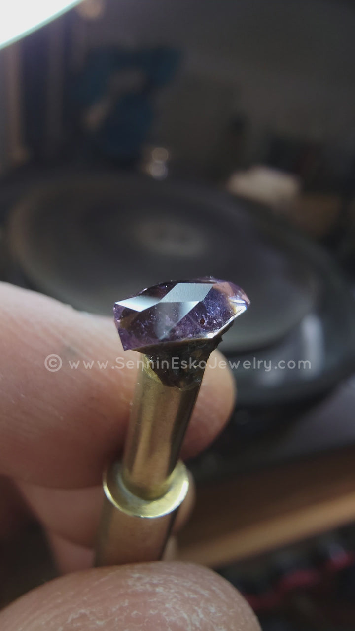 0.99 Carat Purple Sapphire Long Octagon - 8.7x4.7mm - Esko Placid Cut ™