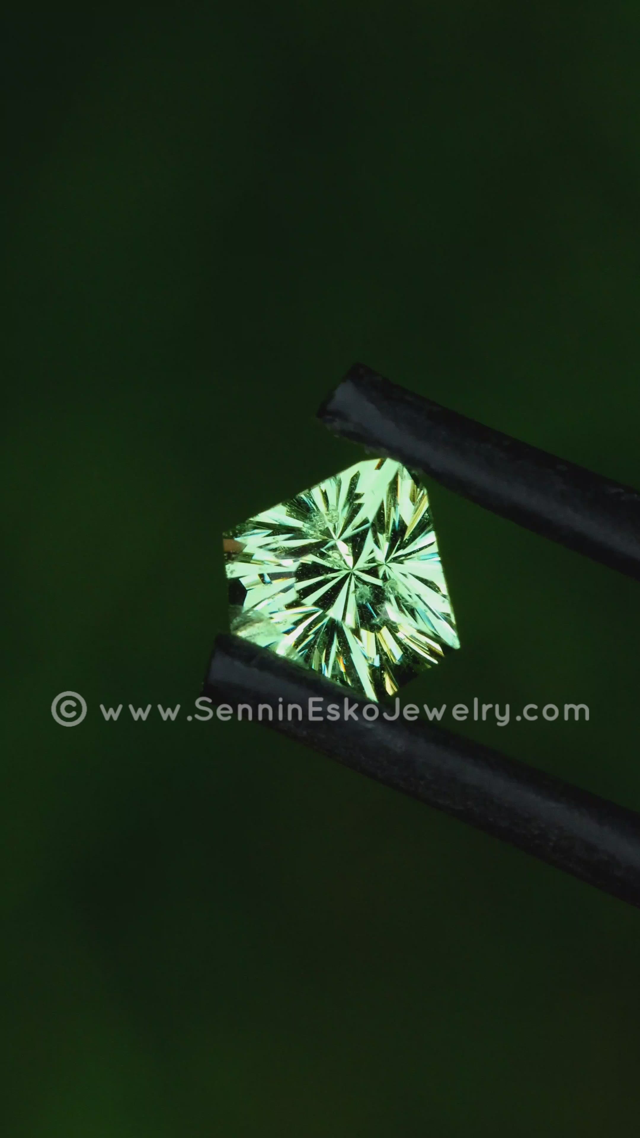 0.9 Carat Merelani Mint Garnet Triangle - 6.5x5.9mm - Galaxy Cut