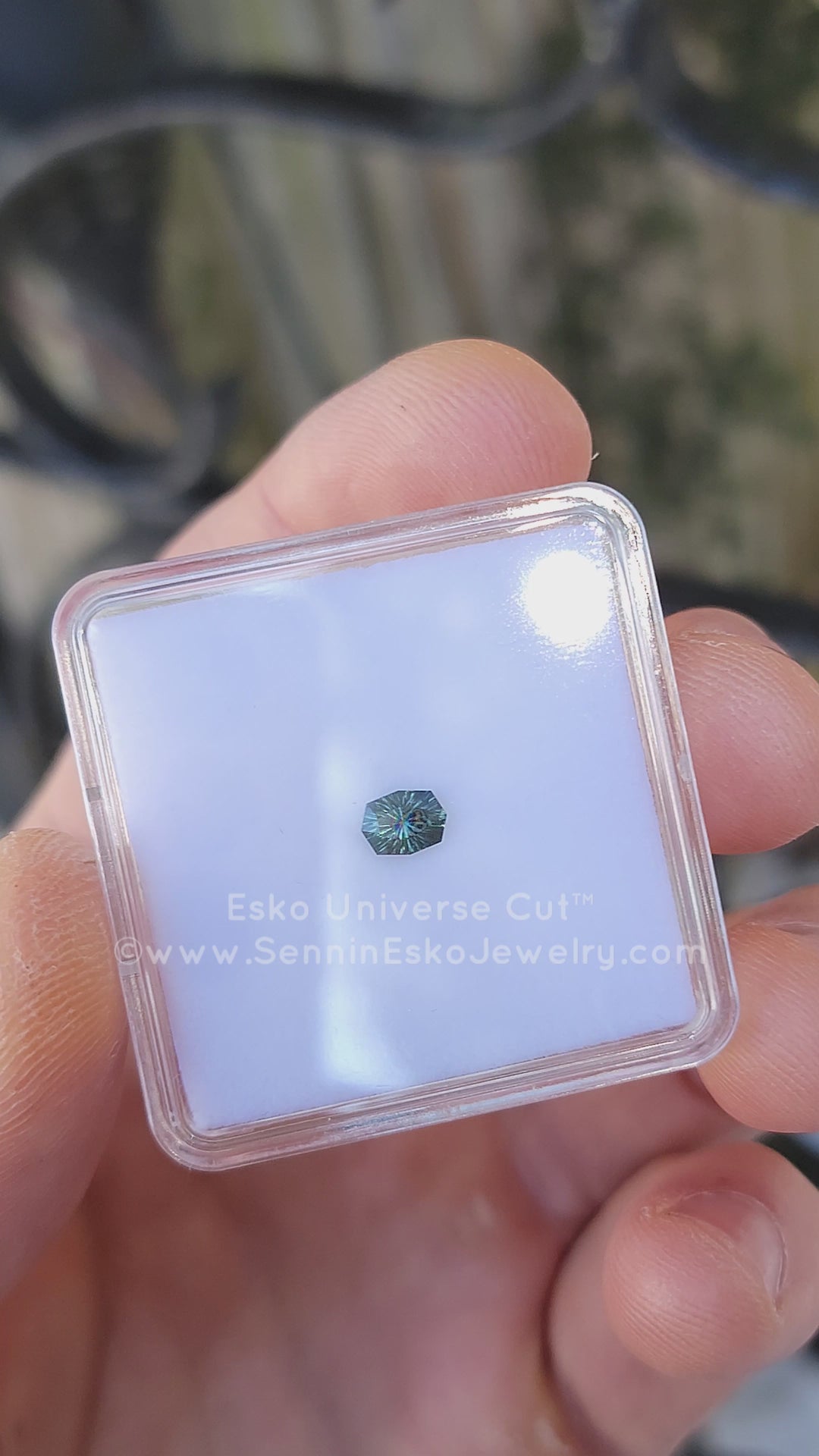 0.73 Carat Deep Teal Sapphire Octagon - 5.9x4.4mm - Esko Universe Cut ™