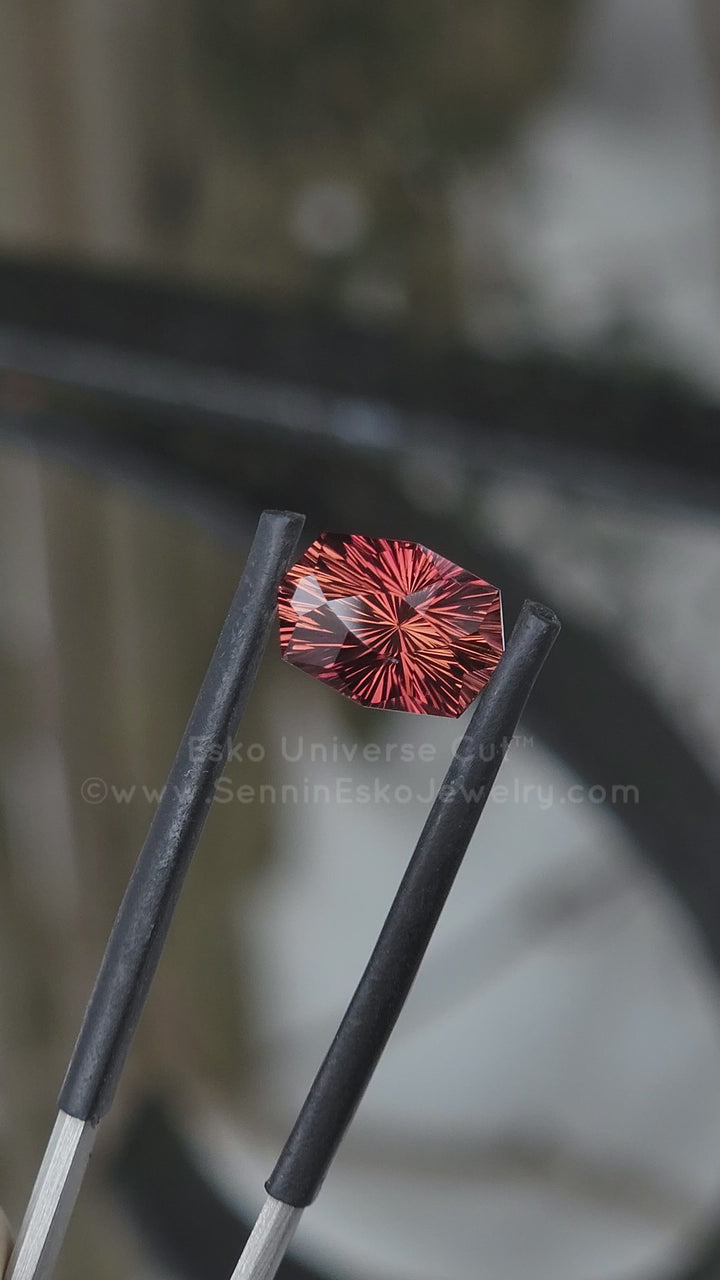 3.1 Carat Rubellite Tourmaline Long Cushion - 10.4x7.4mm - Esko Universe Cut ™