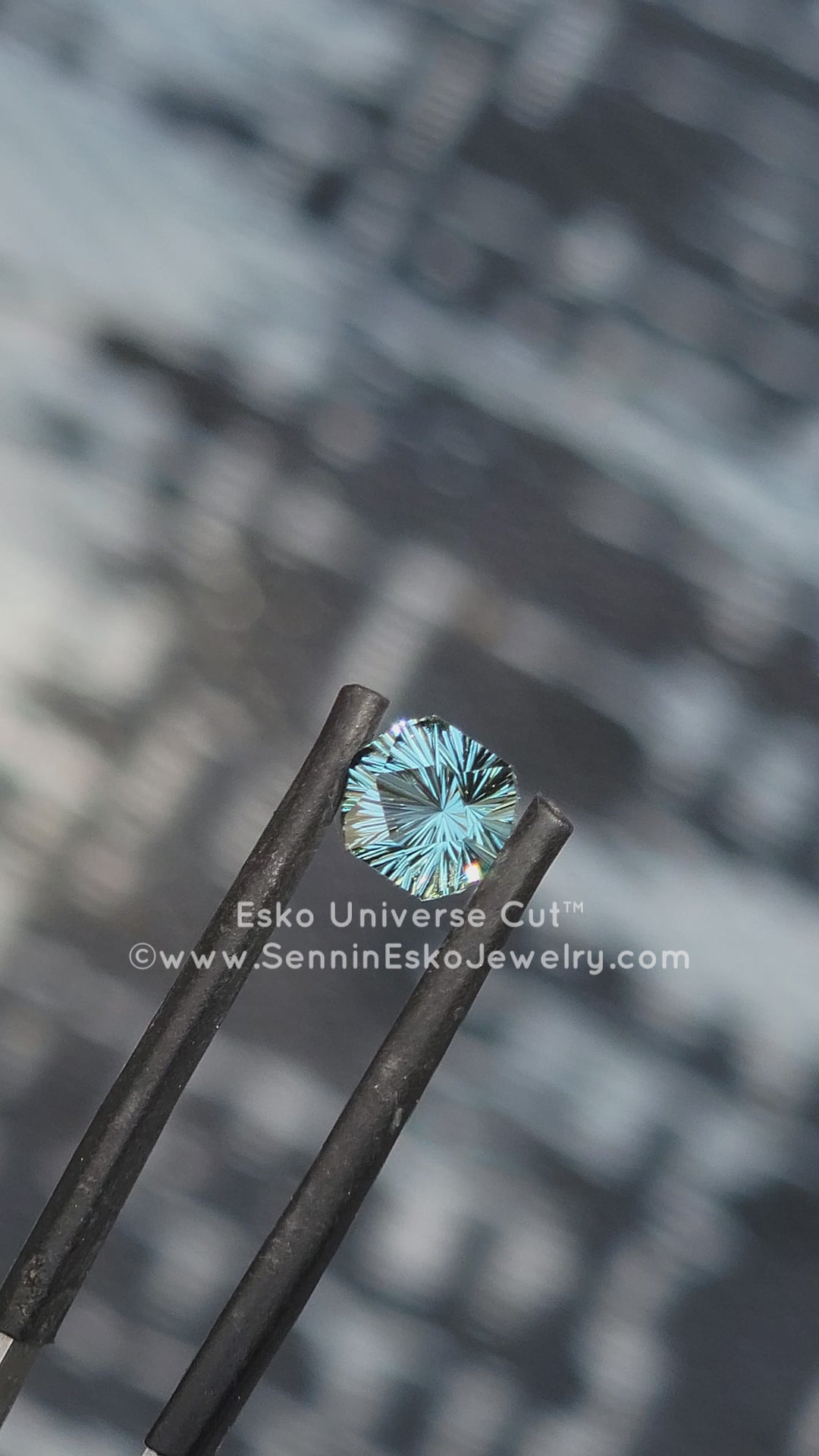 1.3 carat Mint Blue Tourmaline Hexagonal Cushion - 7x6mm - Esko Universe Cut ™