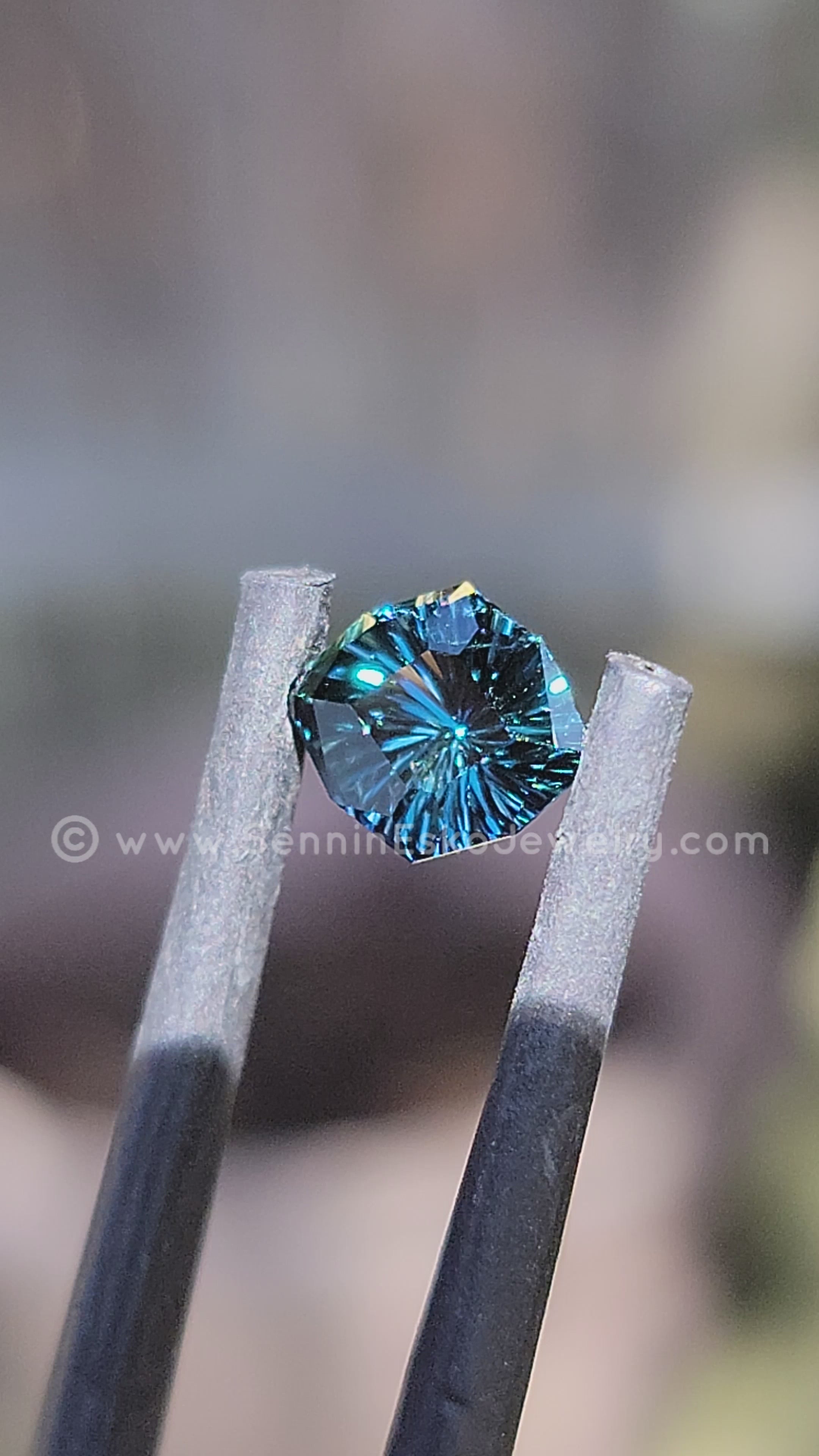 0.94 Carat Deep Blue/Green Sapphire Octagonal Shield - 7x5.9mm