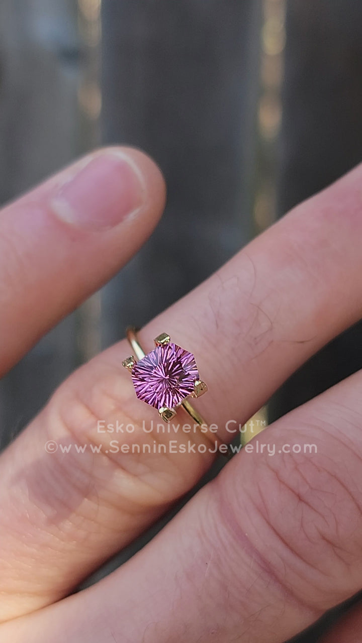 1.9 Carat Rosé Pink Garnet Hexagonal - 7.7x6.2mm - Esko Universe Cut ™