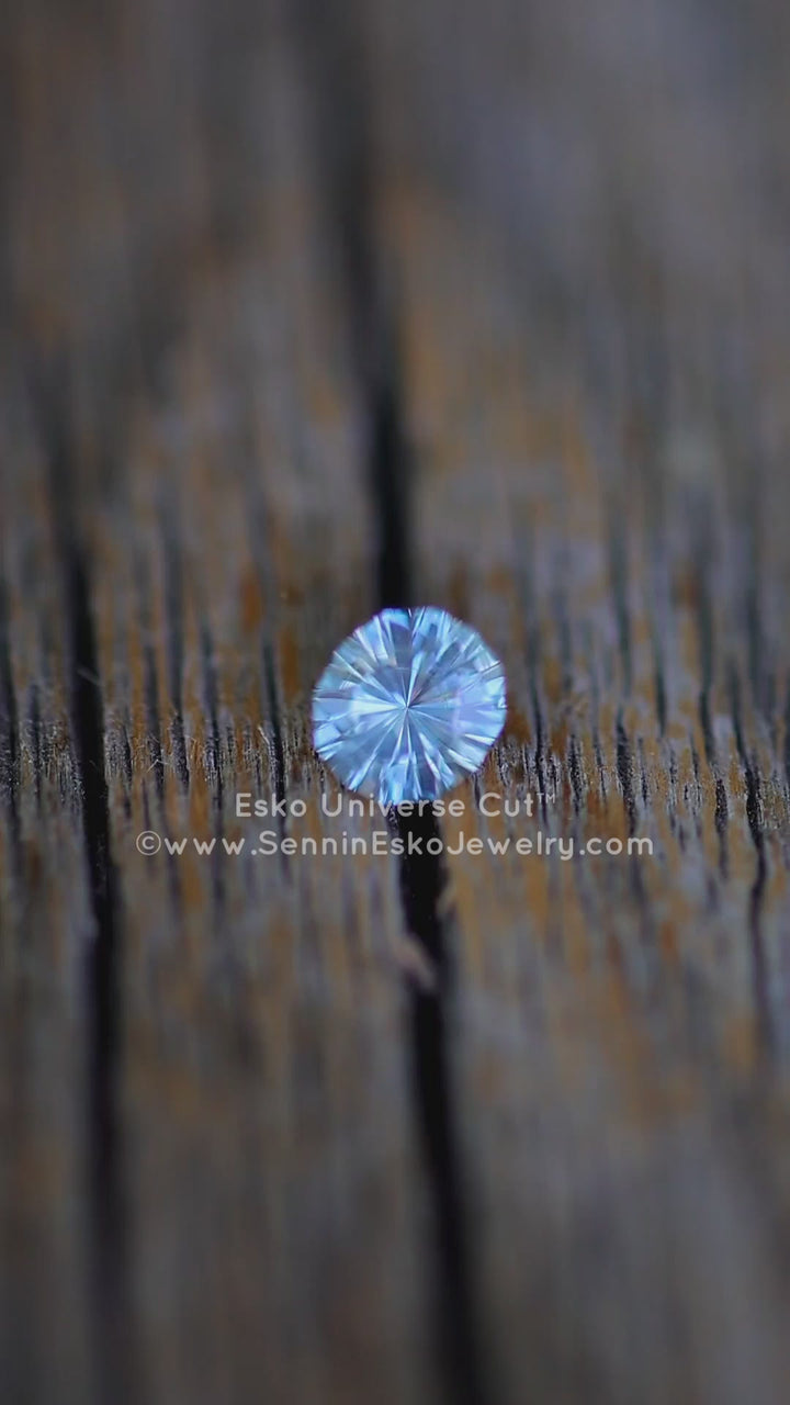 0.55 Carat Lime Blue Sapphire Cushion- 4.9x4.5mm - Esko Universe Cut ™