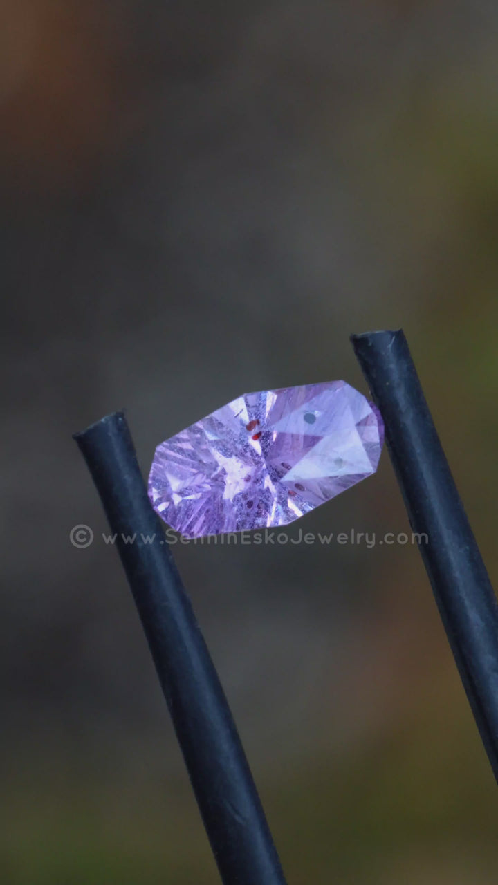 0.99 Carat Purple Sapphire Long Octagon - 8.7x4.7mm - Esko Placid Cut ™