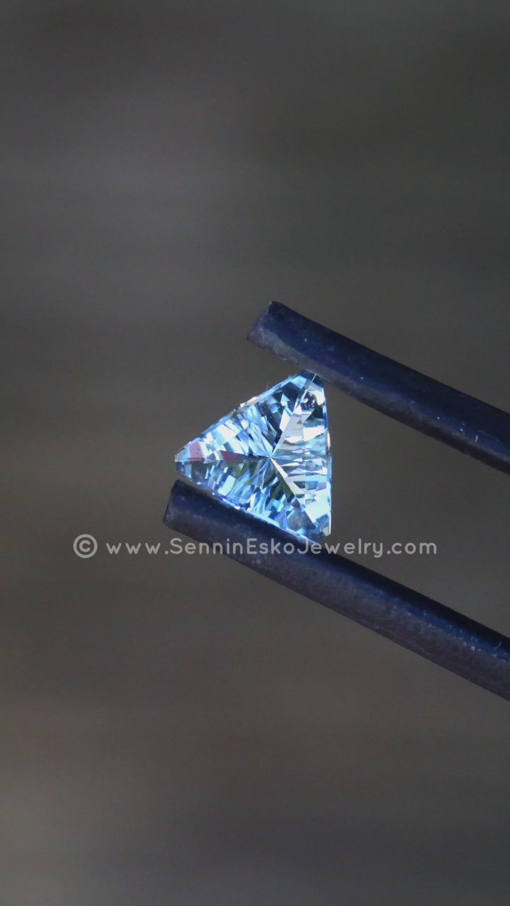 0.5 Carat Ice Blue Aquamarine Triangle - 5.8x5.8mm - Precision Cut