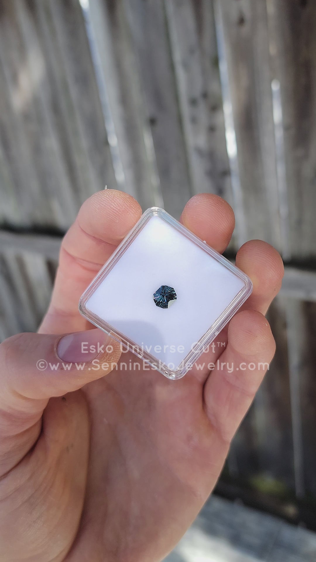 1.7 Carat Blue/Green Sapphire Hexagonal Cushion- 7.7x6.4mm - Esko Universe Cut ™