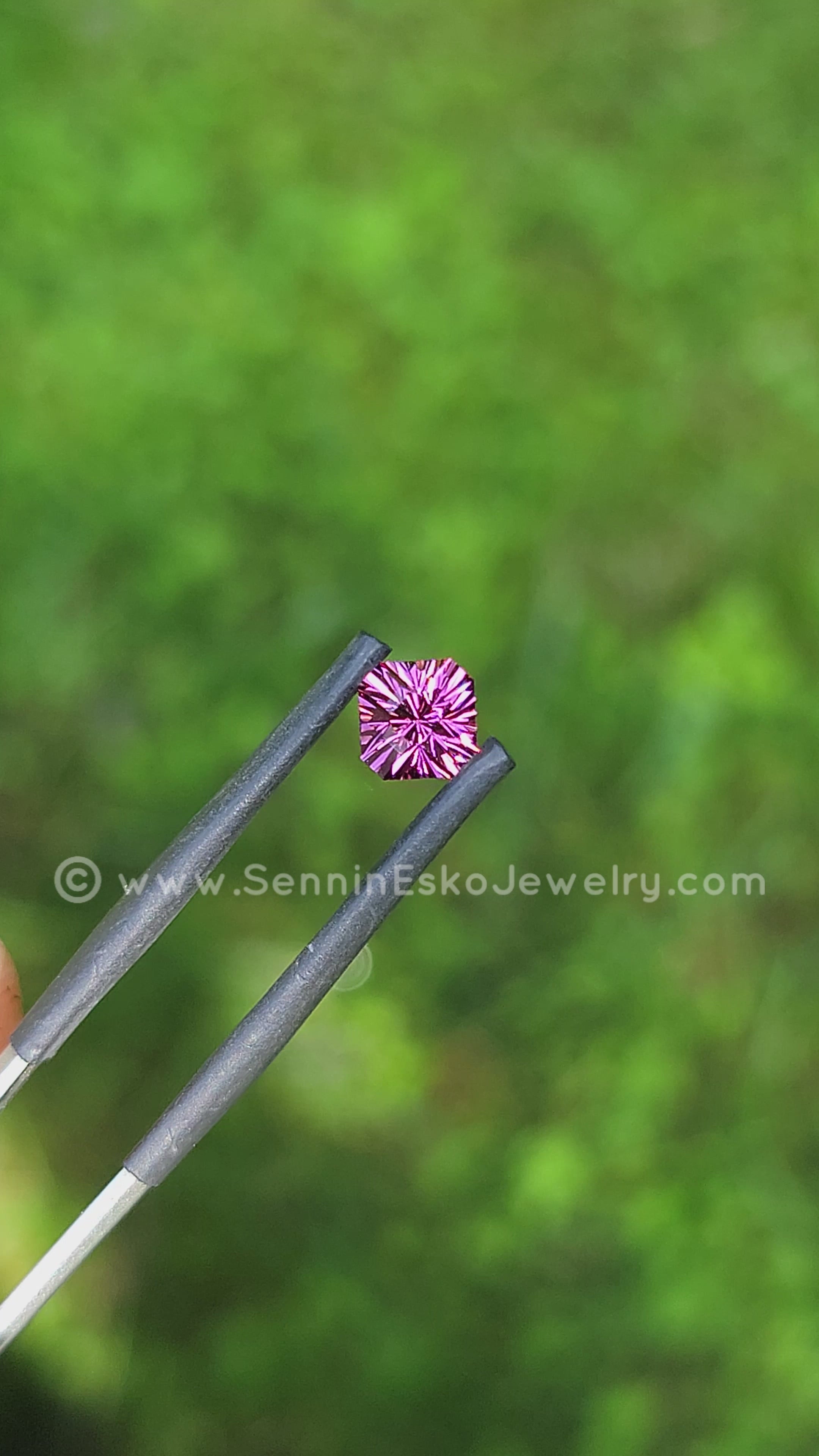 1.1 Carat Bright Pink Garnet Square Octagon - 5.6x6.5mm - Galaxy