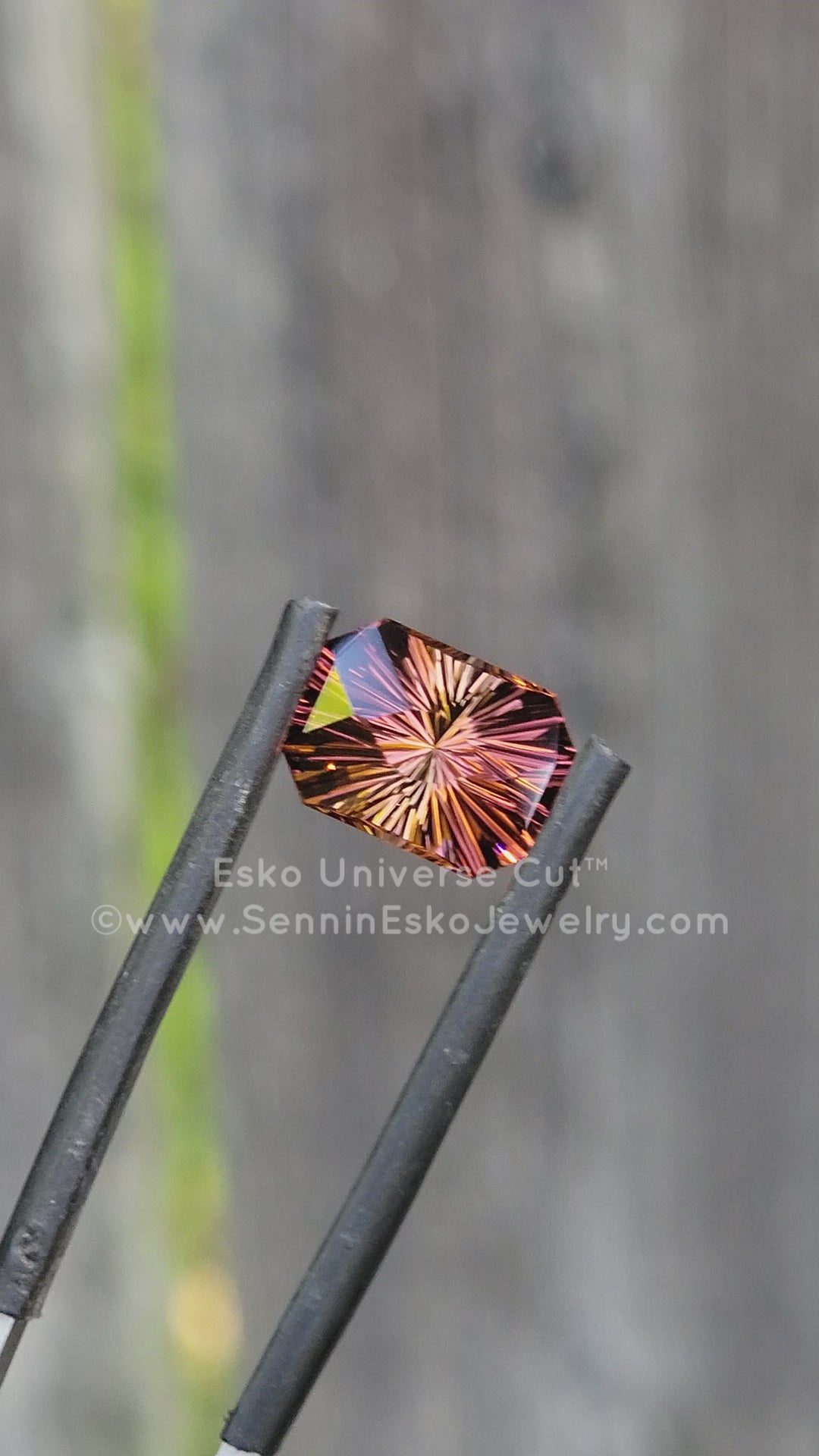 2.9 carat Sunset Tourmaline Rectangular Octagon - 9.7x7.3mm - Esko Universe Cut ™