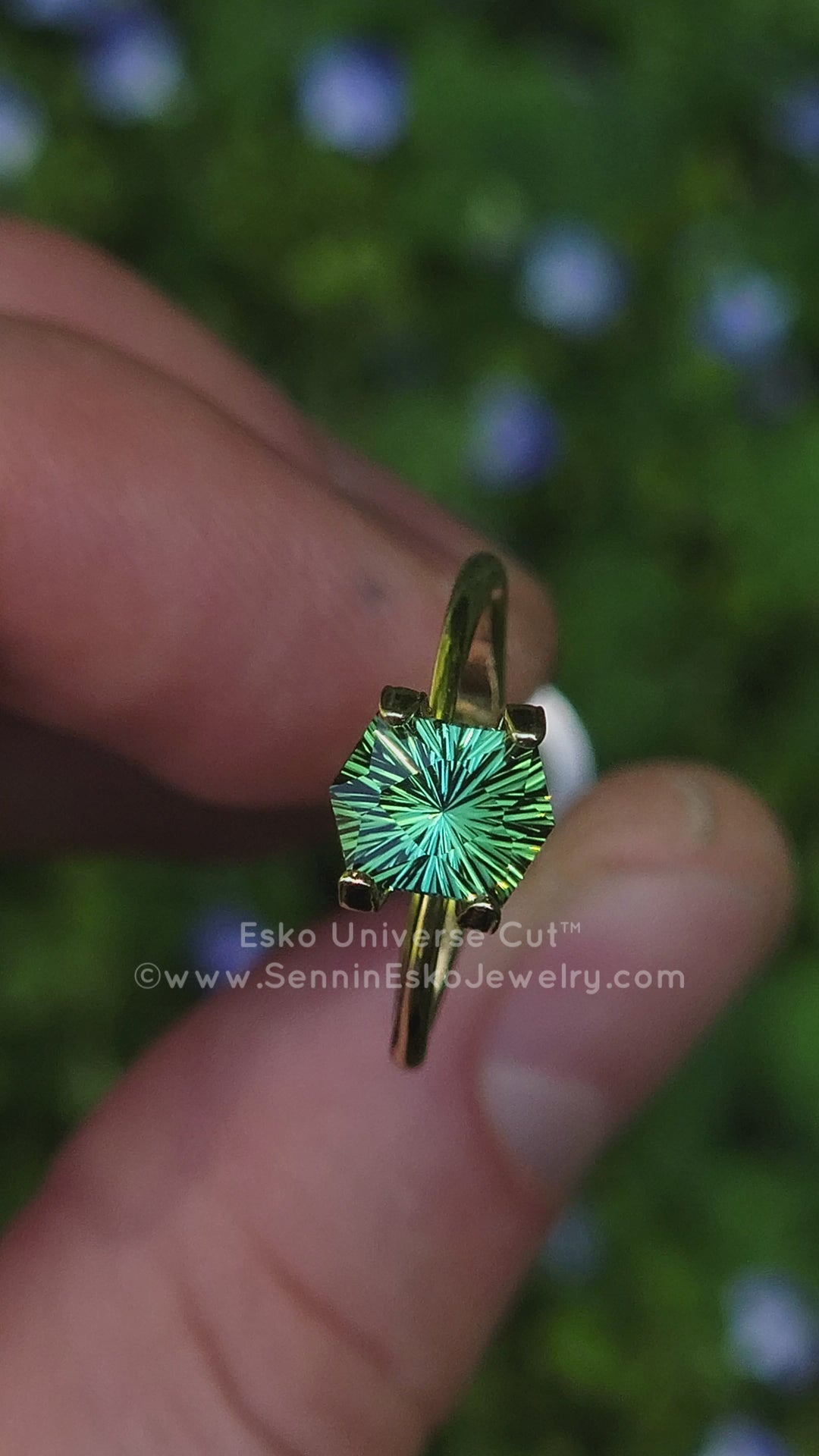 1.8 carat Minty Green Tourmaline Hexagon - 8.2x6.3mm - Esko Universe Cut ™