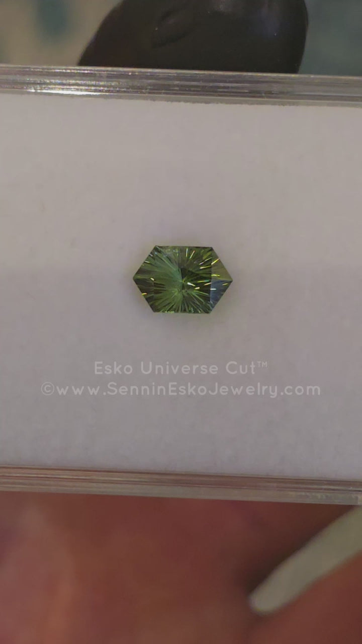 1.7 Carat Mint Green Tourmaline Hexagon - 8.7x5.9mm - Esko Universe Cut ™