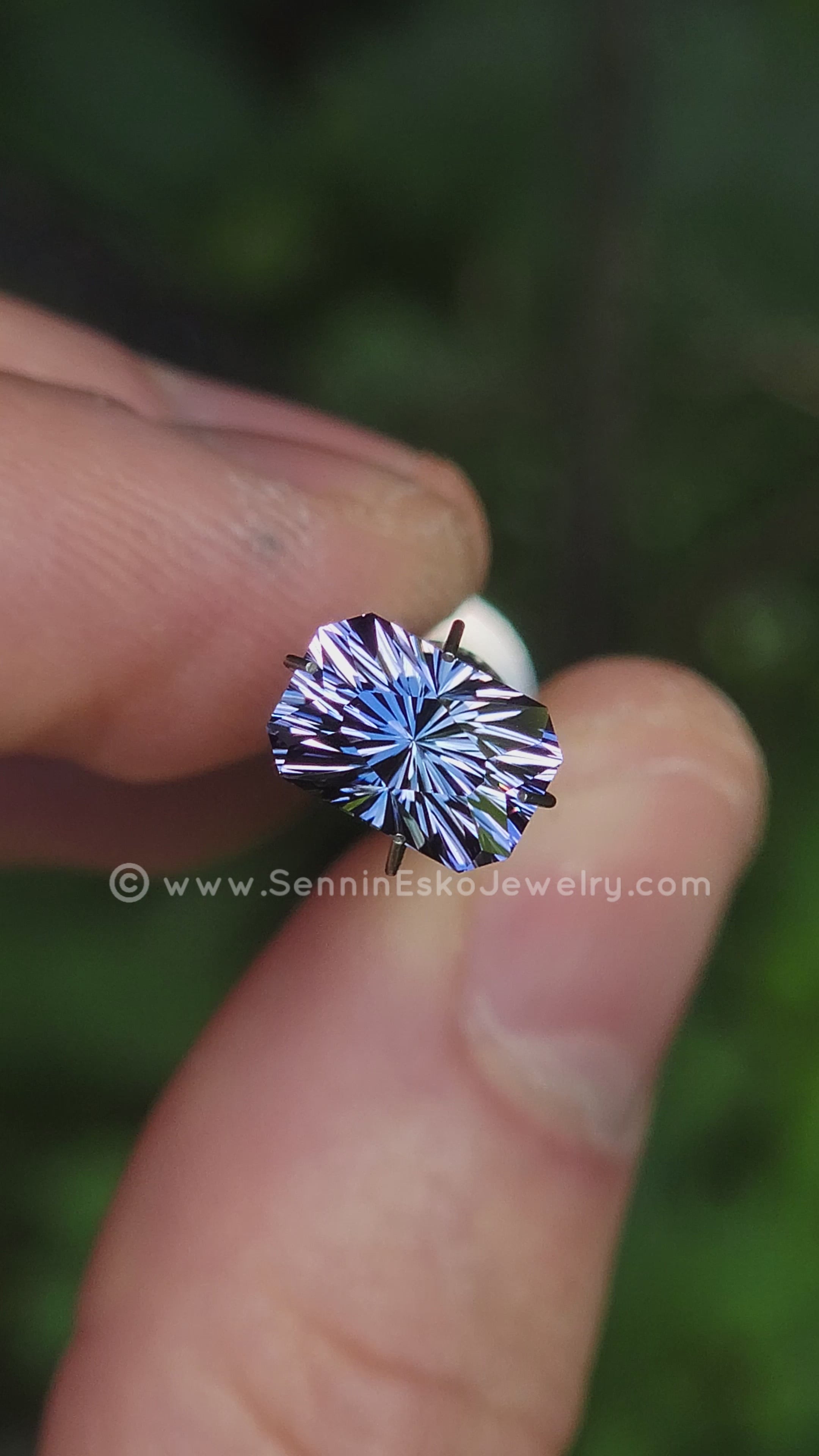 2.9 Carat Steely Blue Tanzanite Octagon - 9.5x6.5mm - Esko