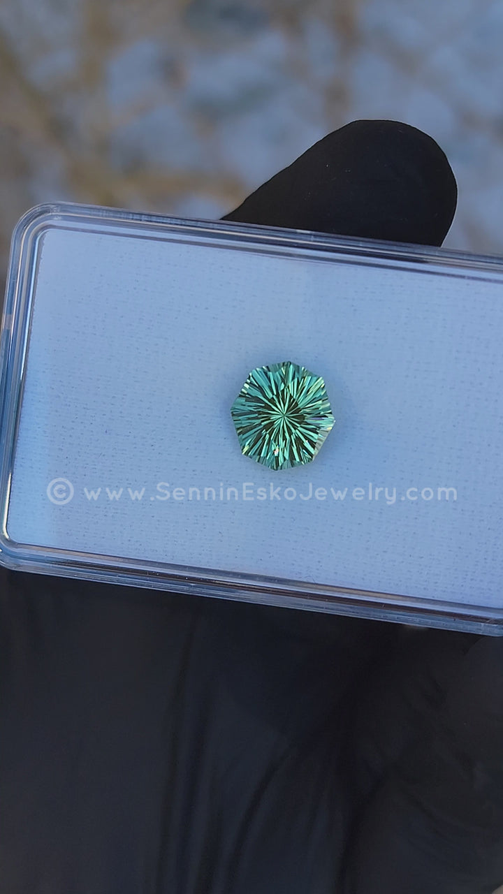 3.7 Carat Mint tourmaline - 11x10.4mm - Esko Universe Cut ™