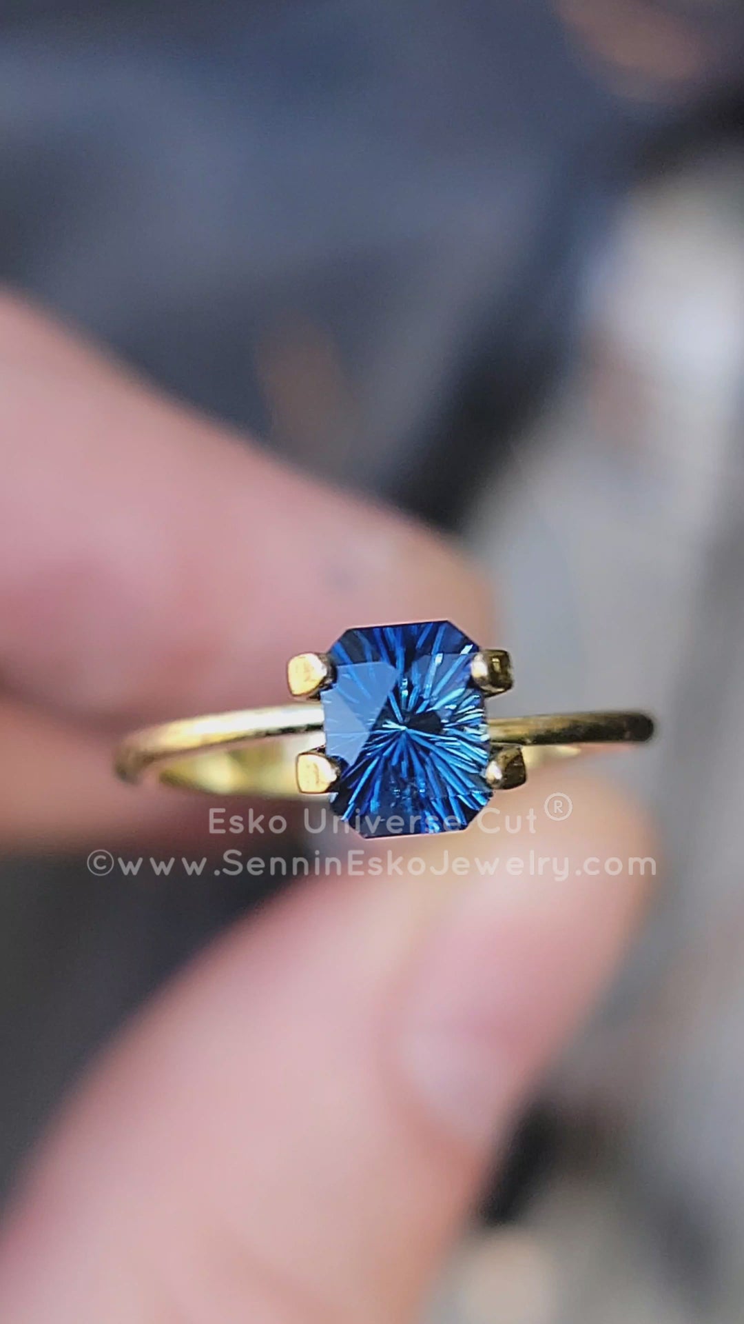 1.44 Carat Sultry Parti Sapphire Octagon - 6.7x5.1mm - Esko Universe Cut ®