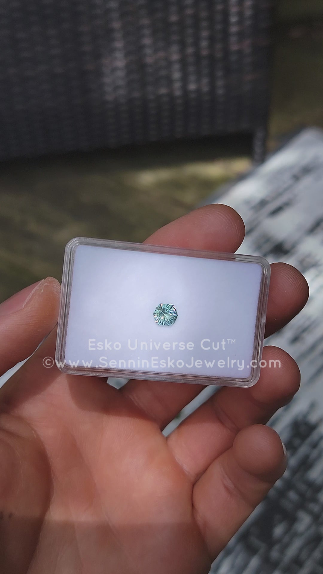 1.3 carat Mint Blue Tourmaline Hexagonal Cushion - 7x6mm - Esko Universe Cut ™