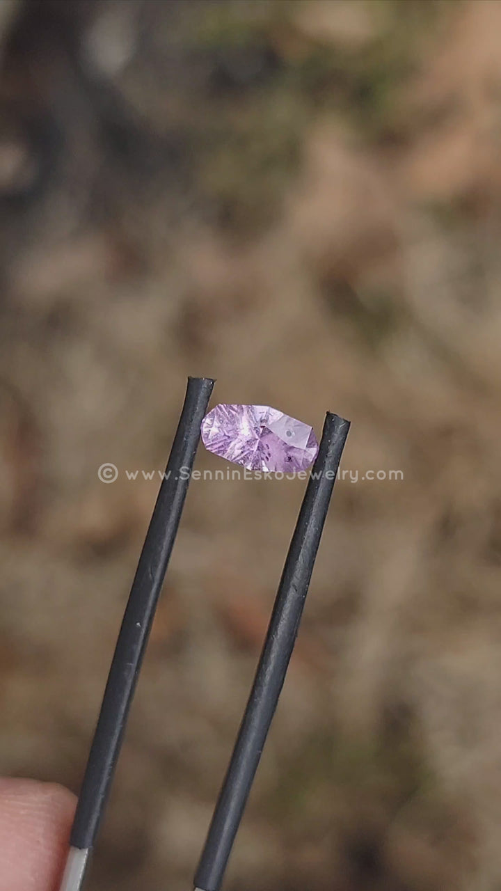 0.99 Carat Purple Sapphire Long Octagon - 8.7x4.7mm - Esko Placid Cut ™