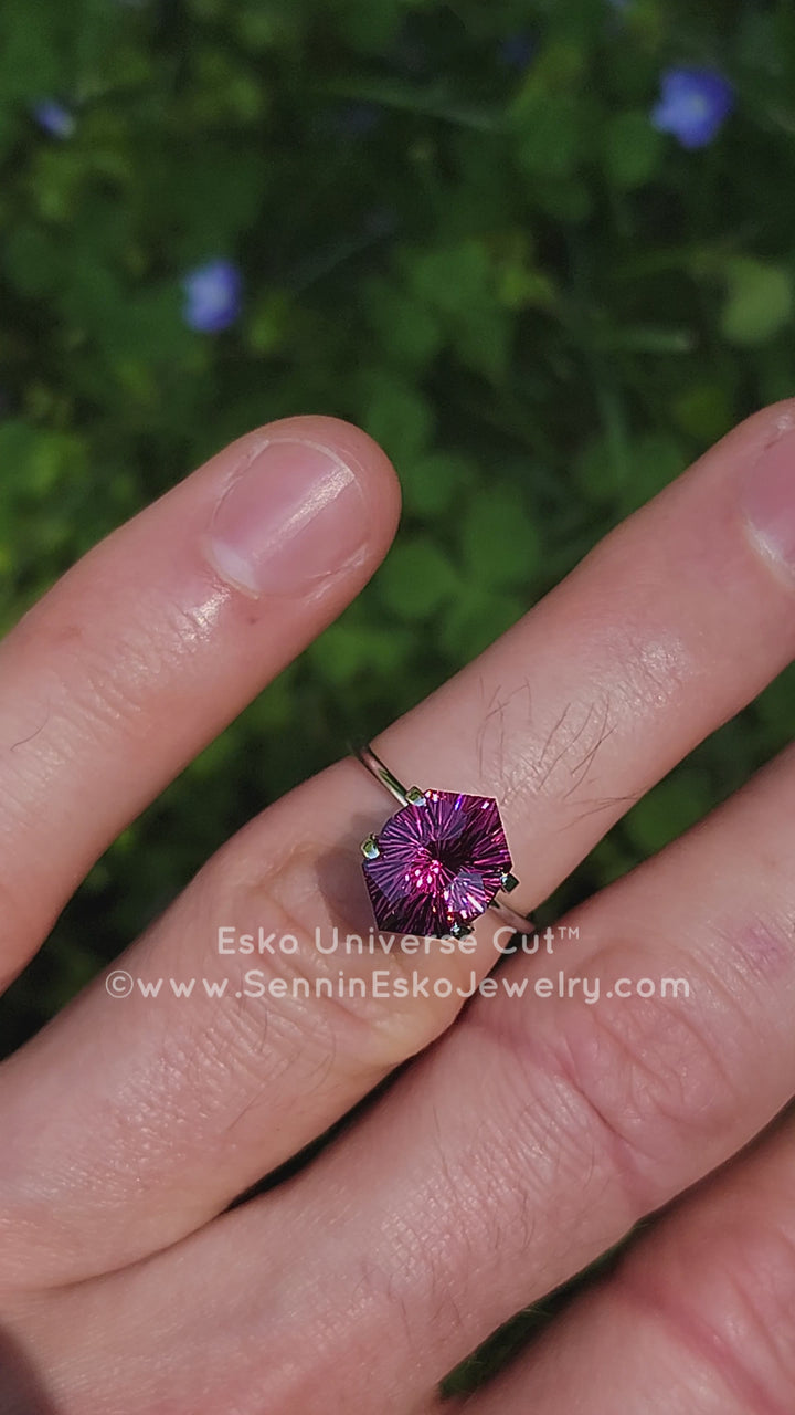 4.6 Carat Garnet Hexagonal Cushion - 11.7x8.8mm - Esko Universe Cut ™