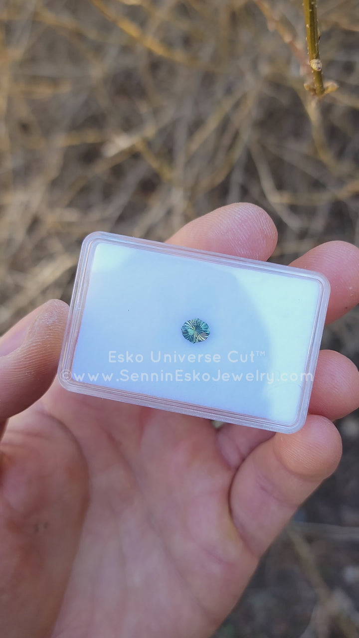 1.2 Carat Yellow/Green Opalescent Sapphire - 6.7x5.8mm - Esko Universe Cut ™