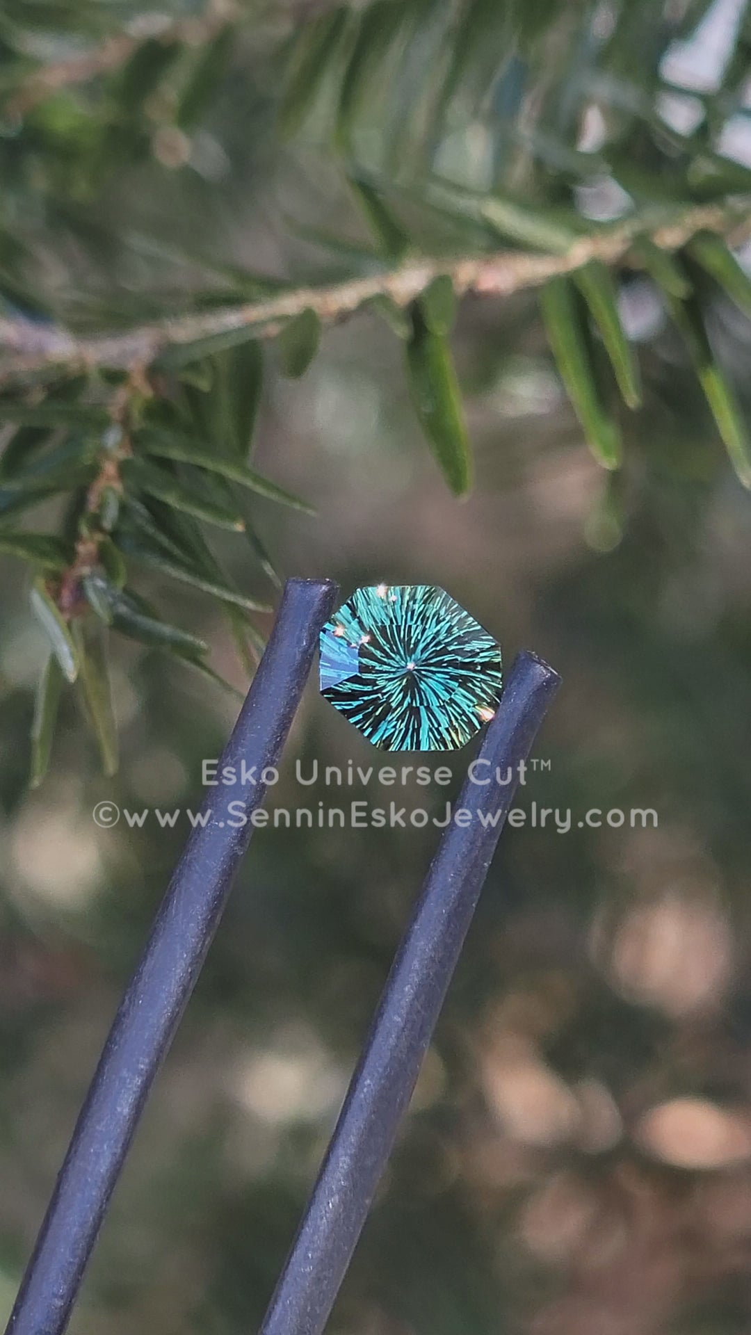 1.1 Carat Green Sapphire Octagon- 6.7x5.9mm - Esko Universe Cut ™