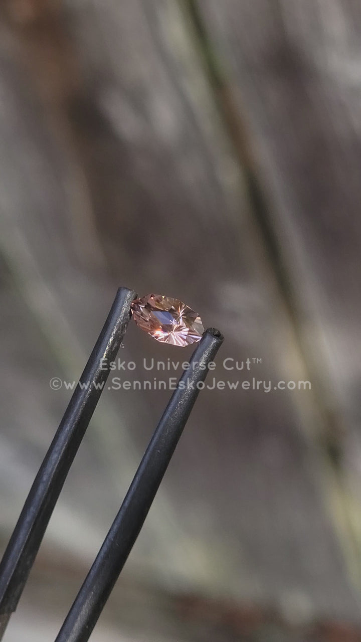 0.75 Carat Peachy Pink Tourmaline Marquise - 7.4x3.9mm - Esko Universe Cut ™