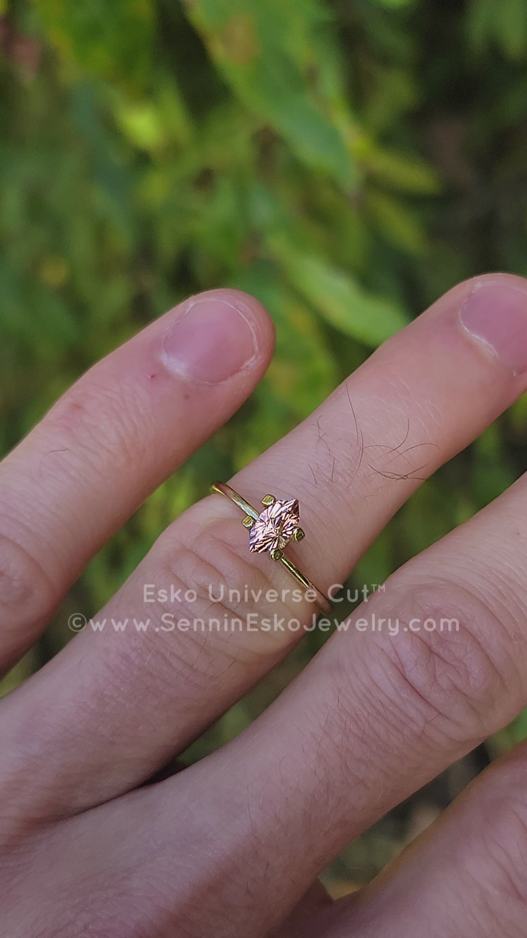 0.75 Carat Peachy Pink Tourmaline Marquise - 7.4x3.9mm - Esko Universe Cut ™