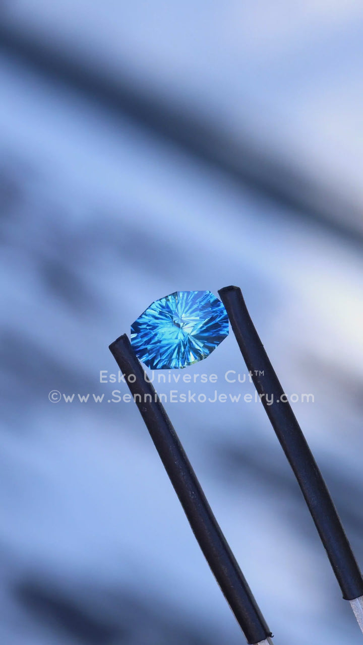 2.1 Carat Blue Sapphire Moval - 9x6.2mm - Esko Universe Cut ™