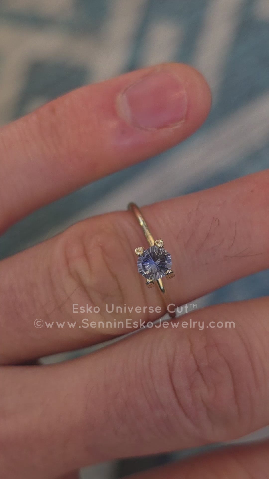0.58 Carat Blue/Silver Sapphire Octagon - 5.4x4.6mm - Esko Universe Cut ™