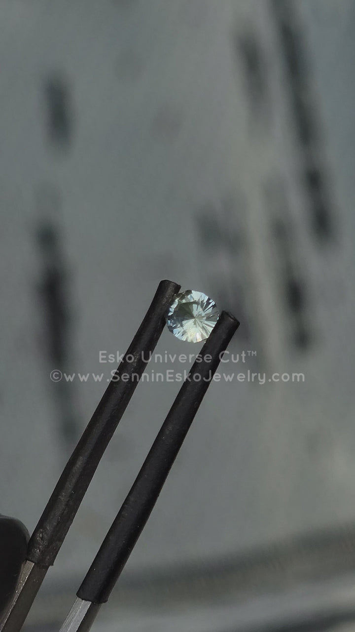 0.55 Carat Lime Blue Sapphire Cushion- 4.9x4.5mm - Esko Universe Cut ™