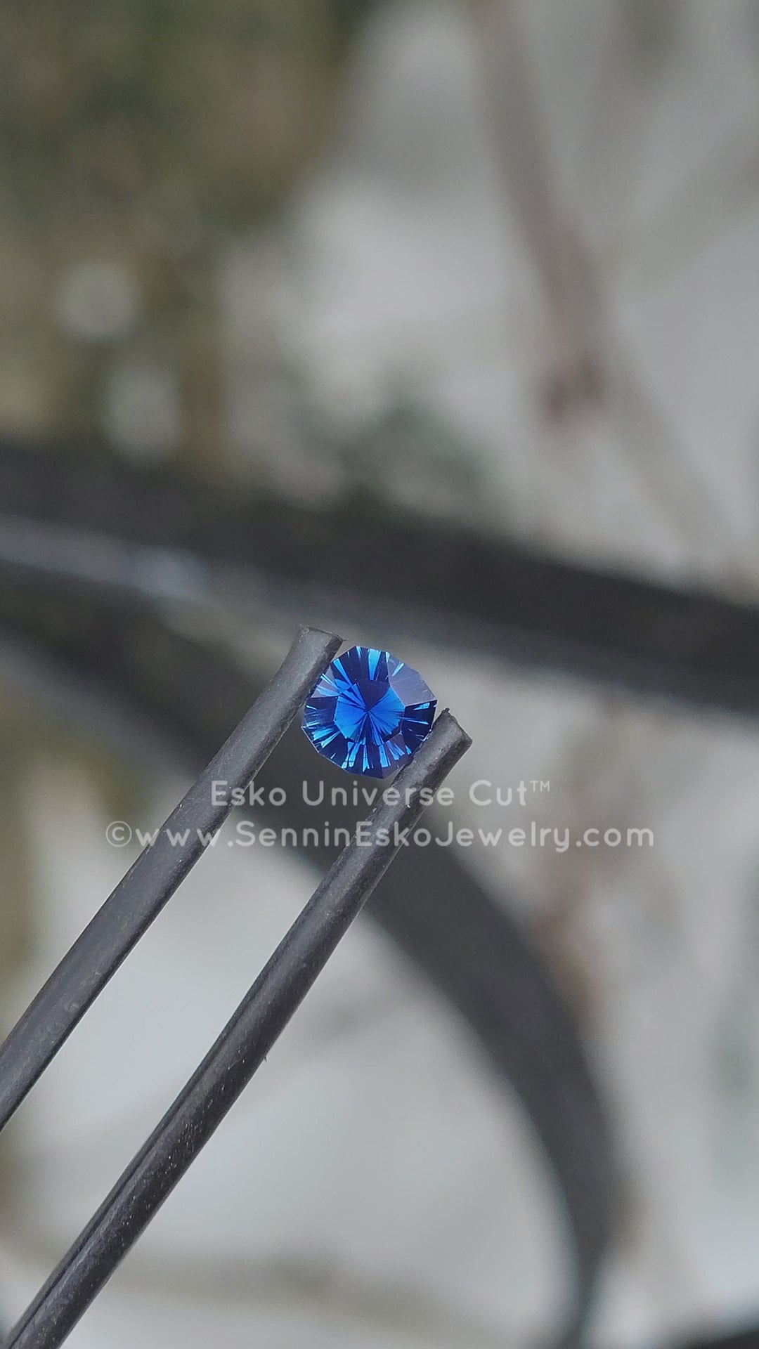 0.77 Carat Deep Blue Sapphire Square Cushion - 5x5.6mm - Esko Universe Cut ™