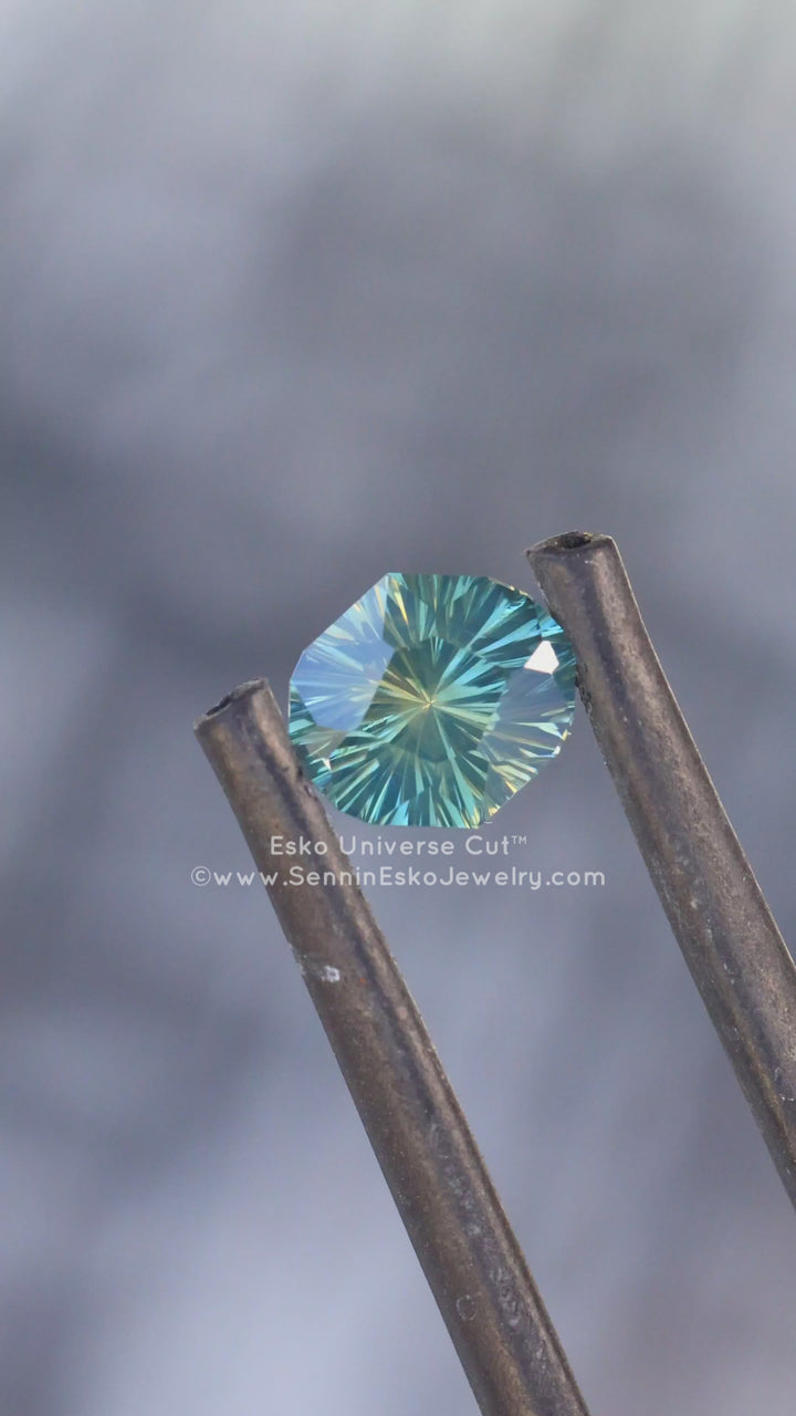 1.2 Carat Yellow/Green Opalescent Sapphire - 6.7x5.8mm - Esko Universe Cut ™