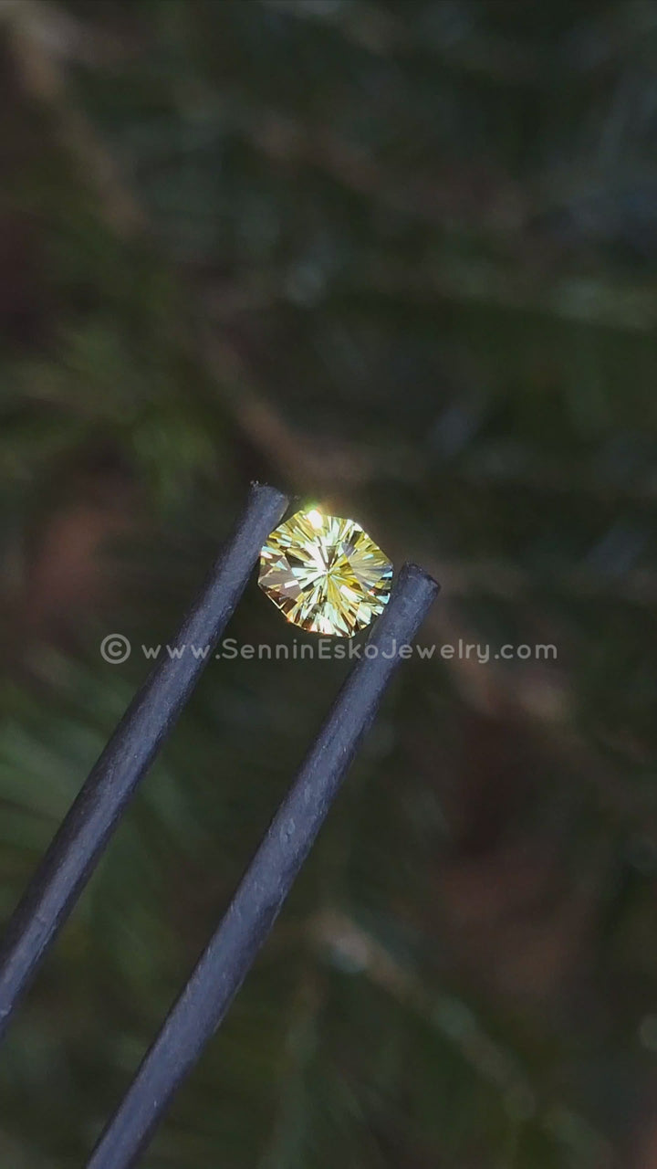 0.71 Carat Canary Yellow Sapphire - 5.8x4.9mm - Esko Universe Cut ™