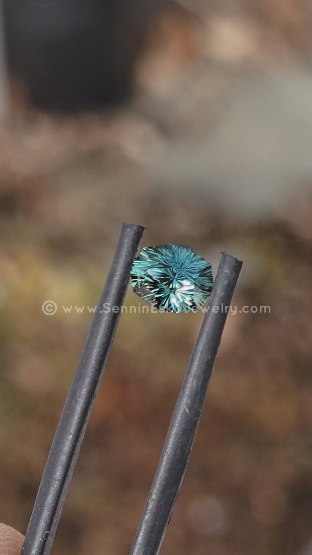 1.2 Carat Teal Sapphire Decagon - 6.9x5.2mm - Esko Universe Cut ™