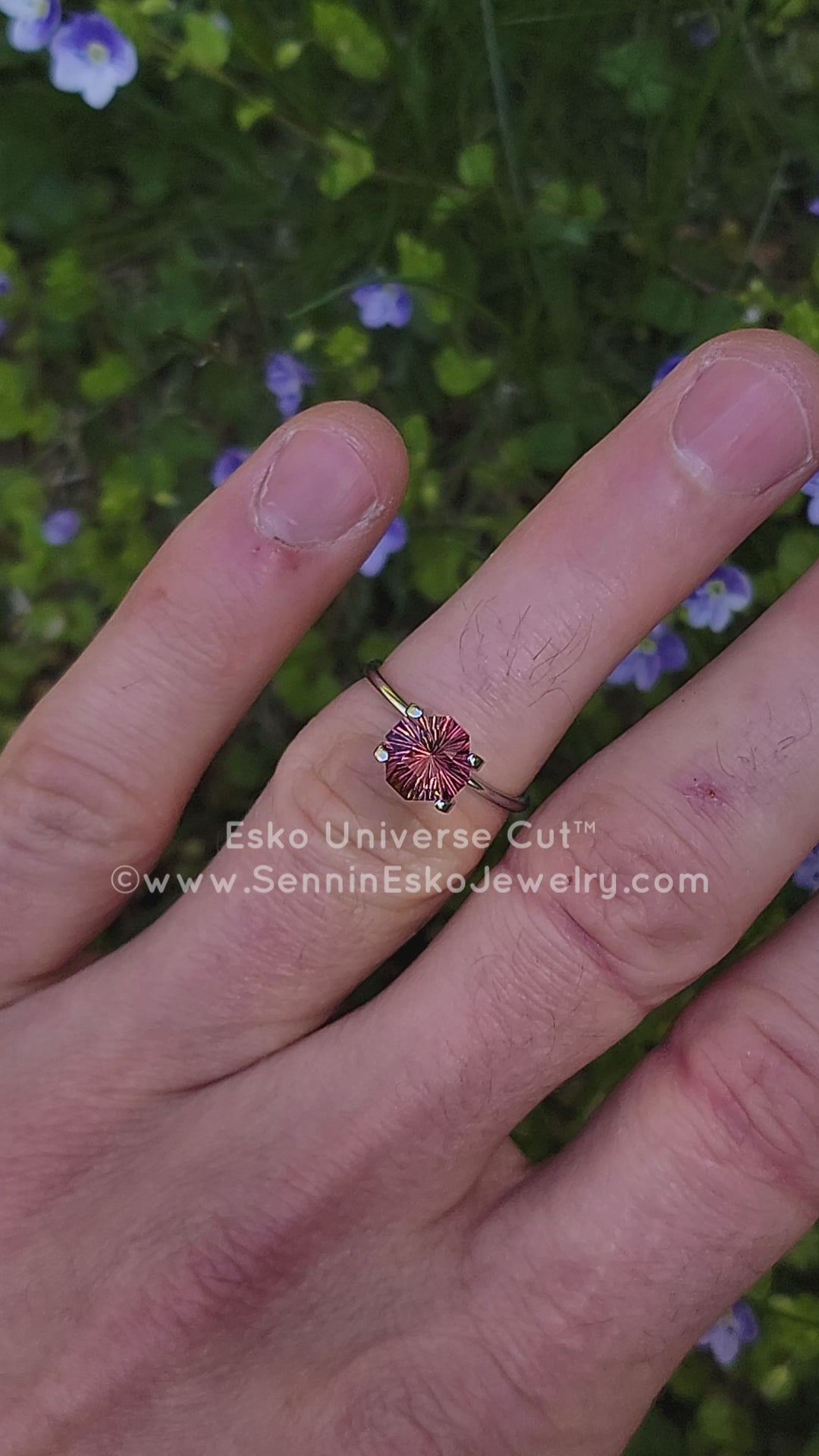 1.7 carat Sunset Tourmaline Square Octagon - 7.2x7.9mm - Esko Universe Cut ™