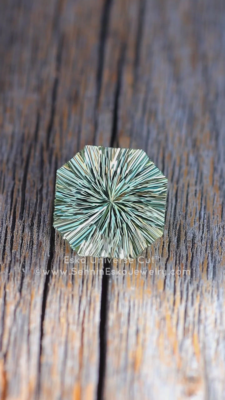 12.5 Carat Lime Heliodor Square Octagon - 15.2x16.2mm - Esko Universe Cut ™