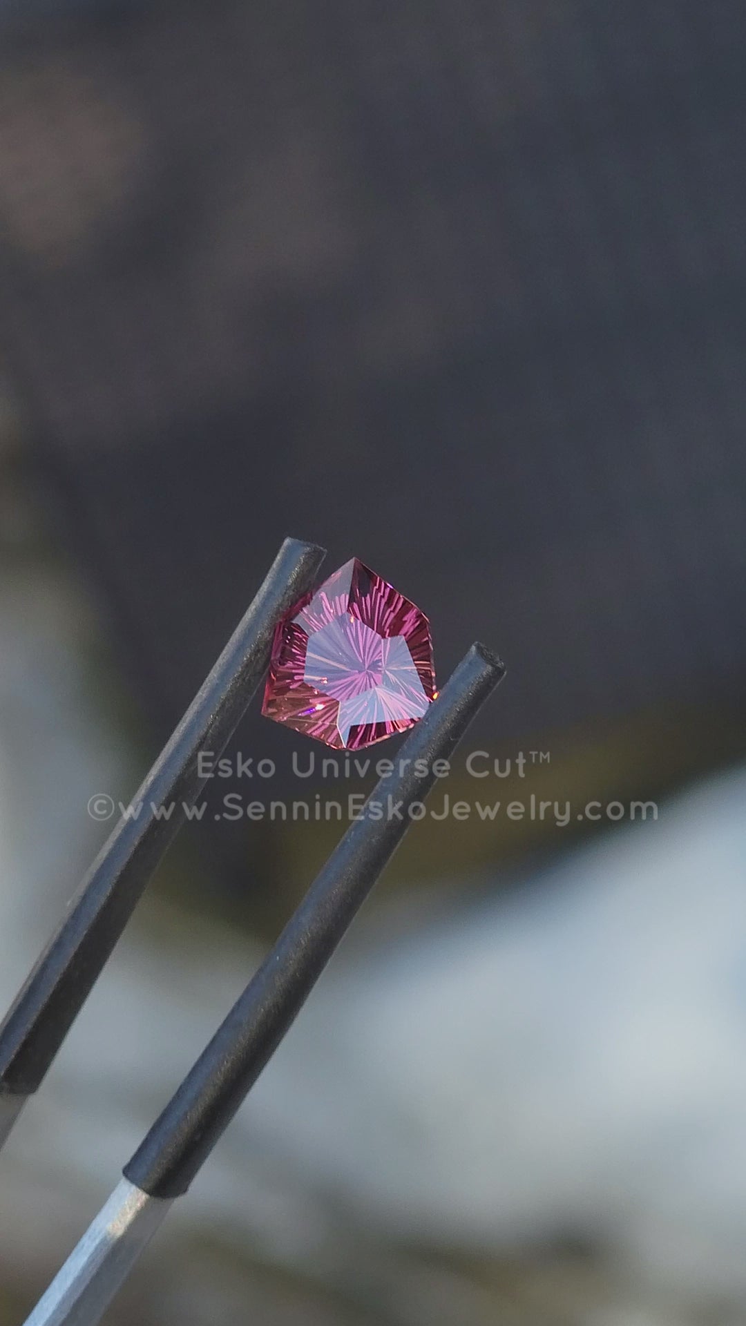 2.5 Carat Rose Garnet Trillion - 8.5mm - Esko Universe Cut ™