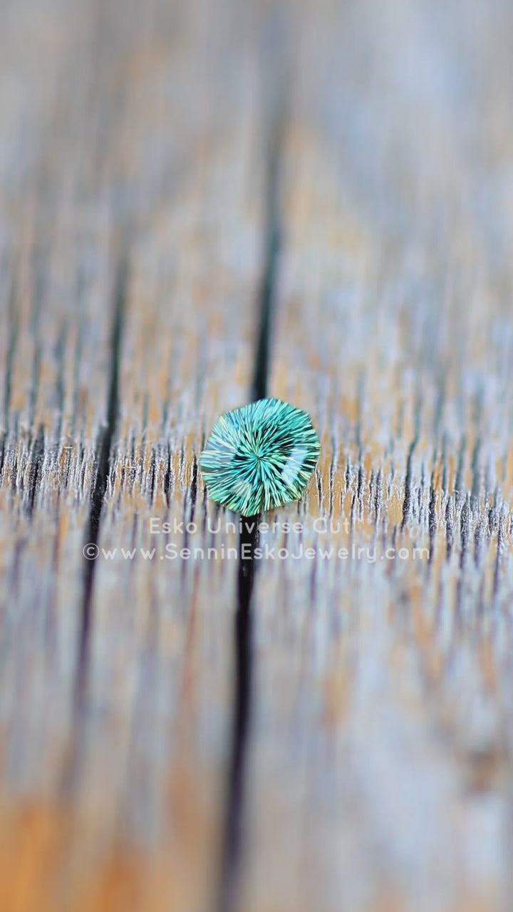 1.1 Carat Green Sapphire Octagon- 6.7x5.9mm - Esko Universe Cut ™