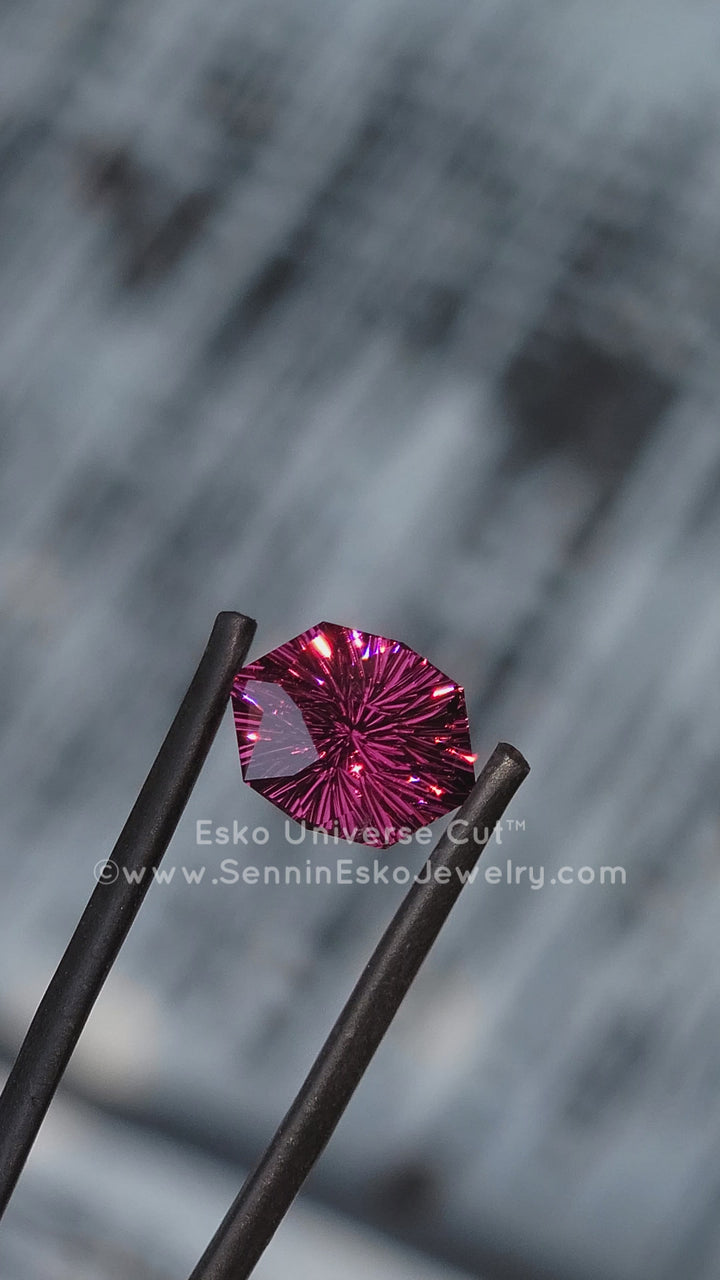 4.6 Carat Garnet Hexagonal Cushion - 11.7x8.8mm - Esko Universe Cut ™