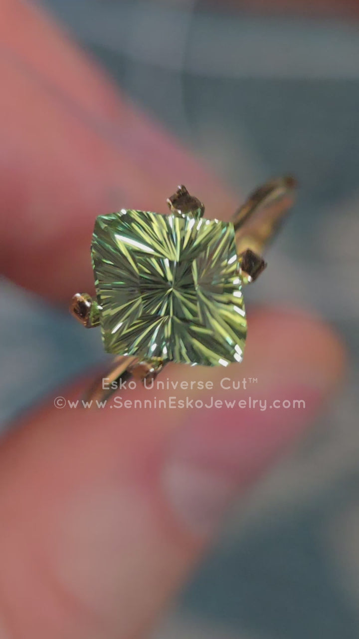 3.33 carat Light Green Tourmaline Octagon - 10.7x9.5mm - Esko Universe Cut ™