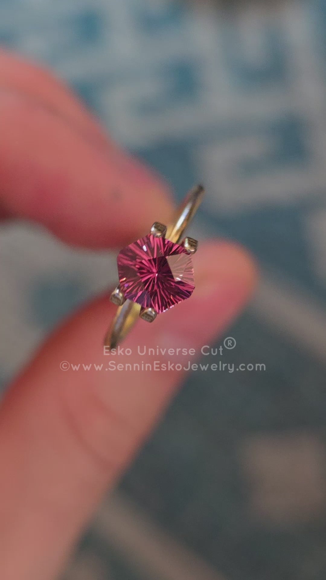 1.67 Carat Brilliant Pink Garnet Hexagonal Octagon - 7.3x6.2mm - Esko Universe Cut ®
