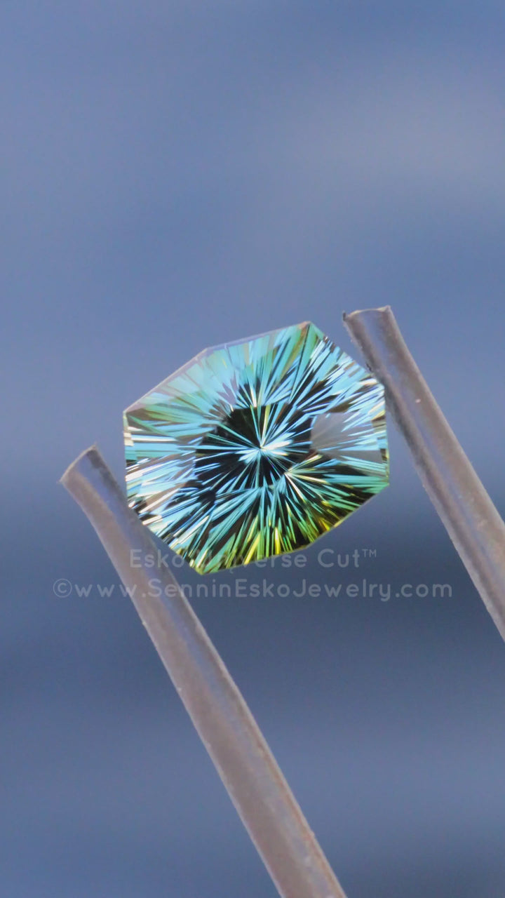 3.9 Carat Spring Green Tourmaline Octagon - 10.6x8.3mm - Esko Universe Cut ™