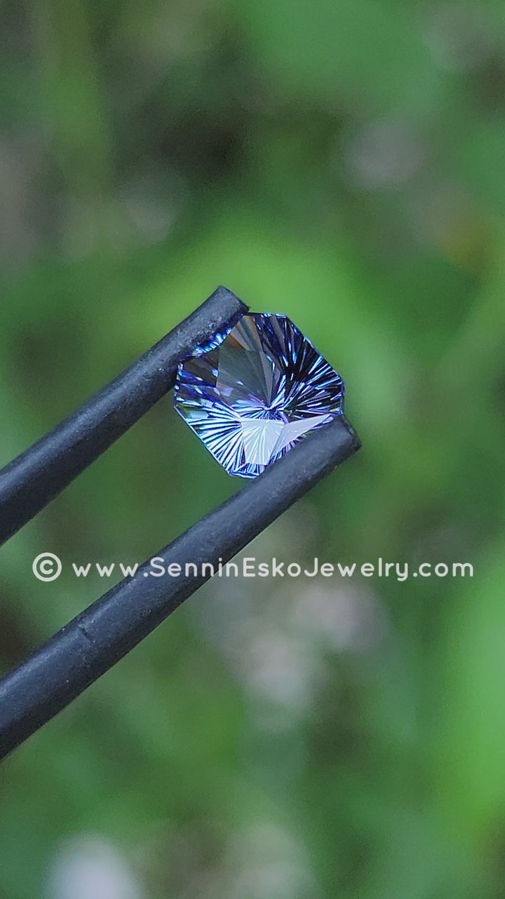 2.3 Carat Violet/Bleu Tanzanite Octogone - 8.5x7.2mm - Taille Fantaisie
