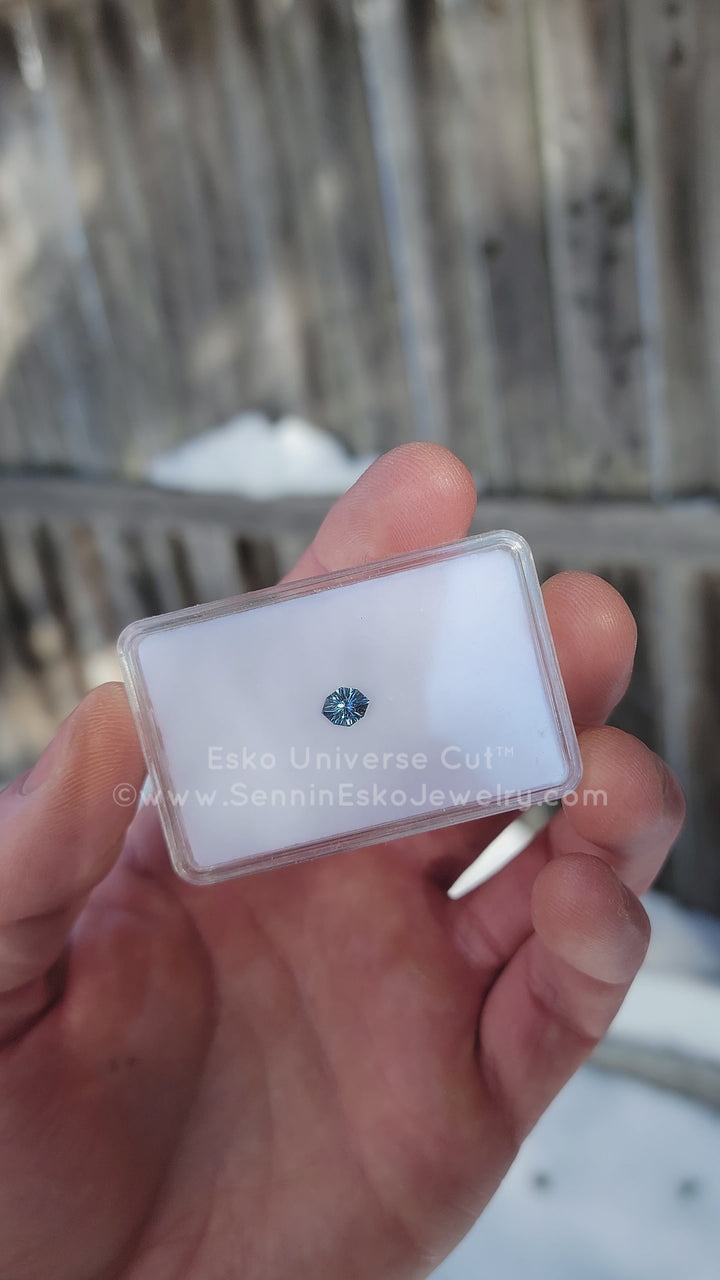 0.88 Carat True Blue Sapphire Octagon - 6.7x5.5mm - Esko Universe Cut ™