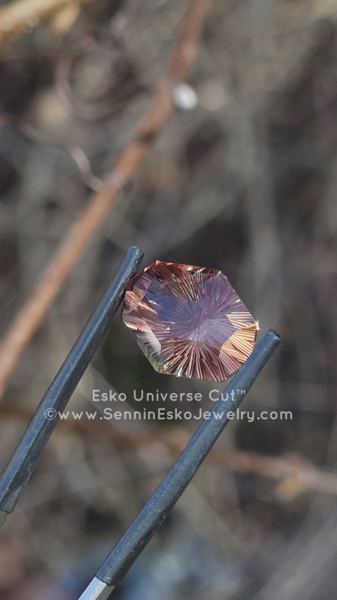 9.4 Carat Burnt Orange/Green Oregon Sunstone - 16x12.5mm - Esko Universe Cut ™