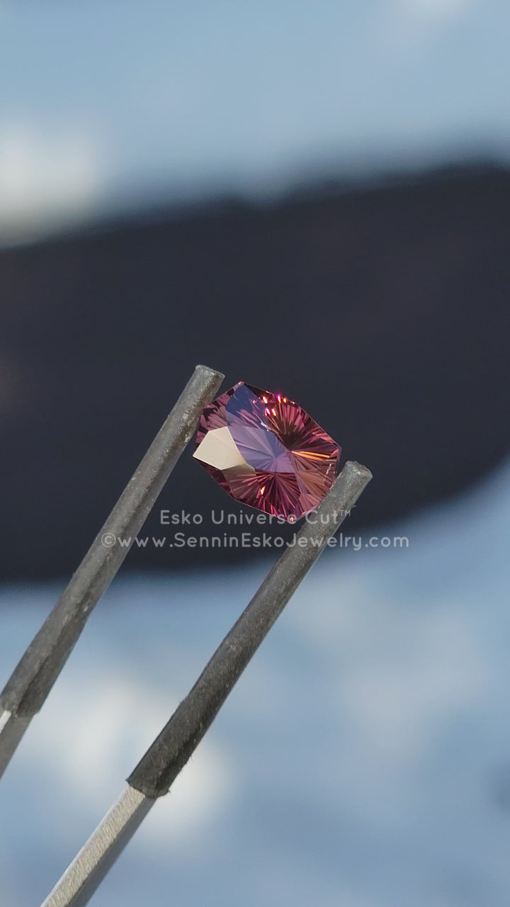 3.1 Carat Rubellite Tourmaline Long Cushion - 10.4x7.4mm - Esko Universe Cut ™