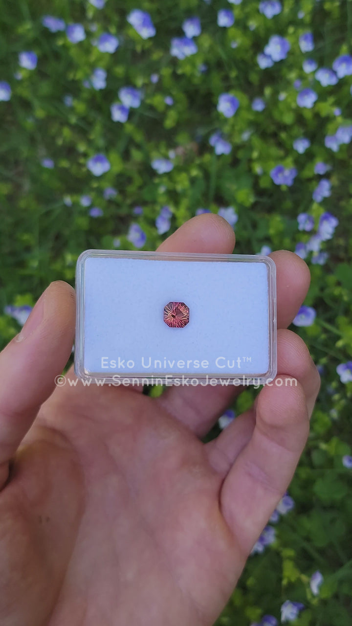 1.7 carat Sunset Tourmaline Square Octagon - 7.2x7.9mm - Esko Universe Cut ™