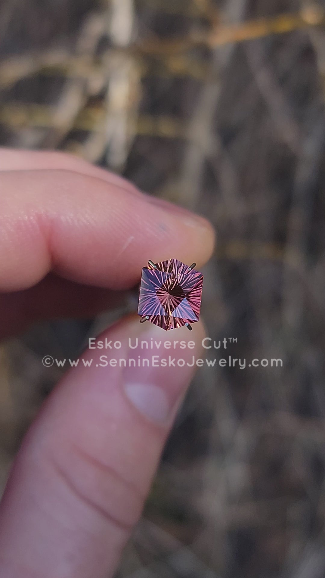 3.4 Carat Pink/Orange Tourmaline Hexagon - 9.5x8.1mm - Esko Universe Cut ™